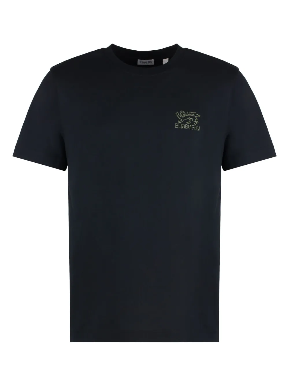 Burberry Embroidered-logo T-shirt In Blau
