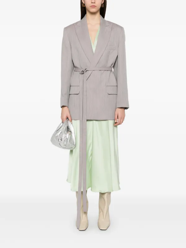Victoria Beckham Tailored Belted Blazer in Purple