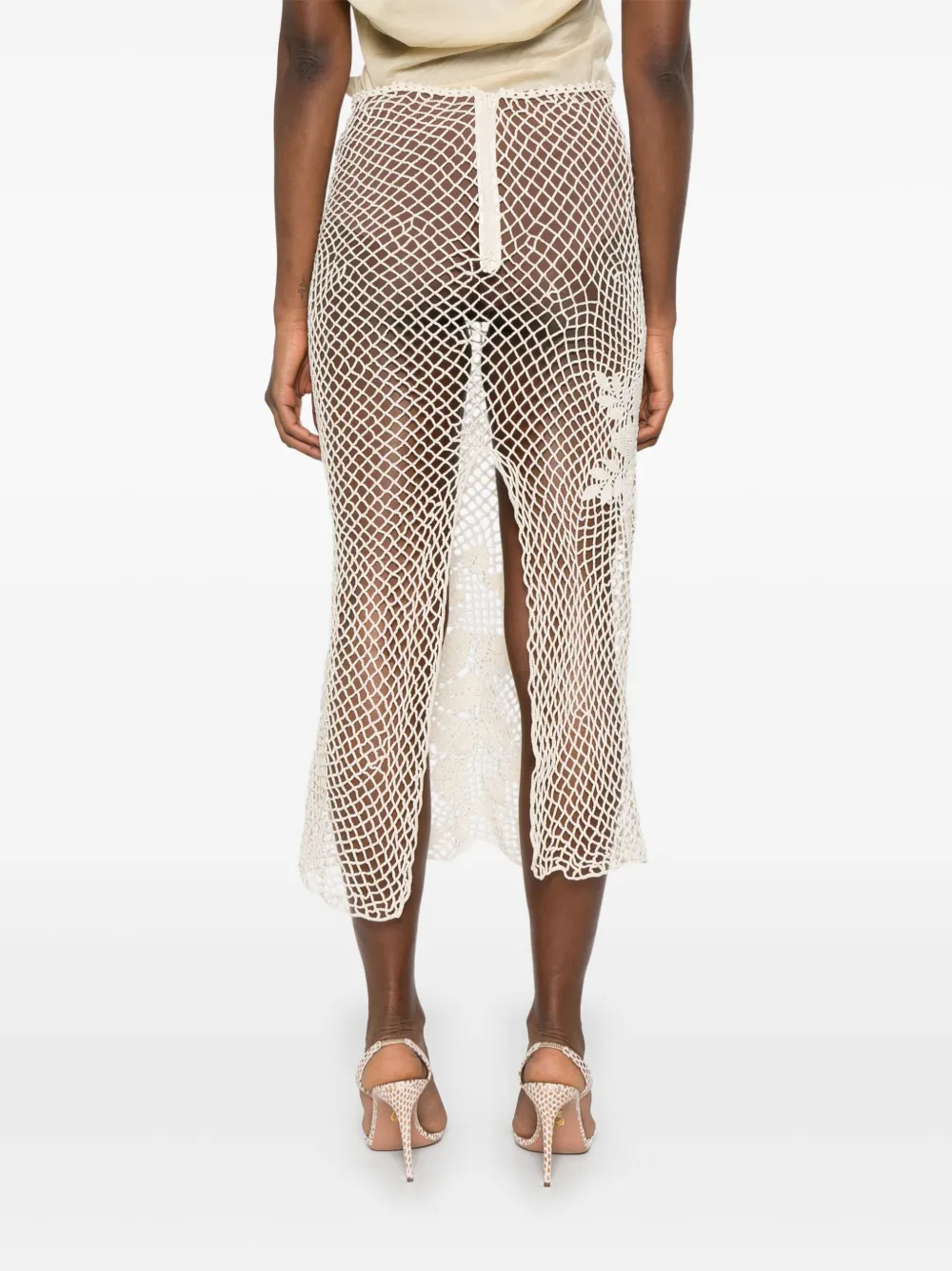 Magda Butrym Gehaakte midi-rok Beige