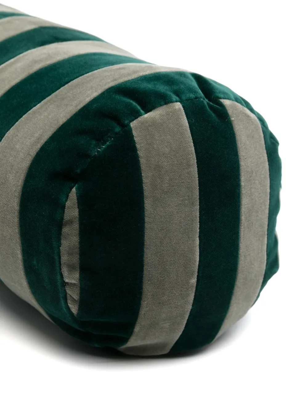 Christina Lundsteen Stripe Bolster Cushion (20cm X 60cm) In Green