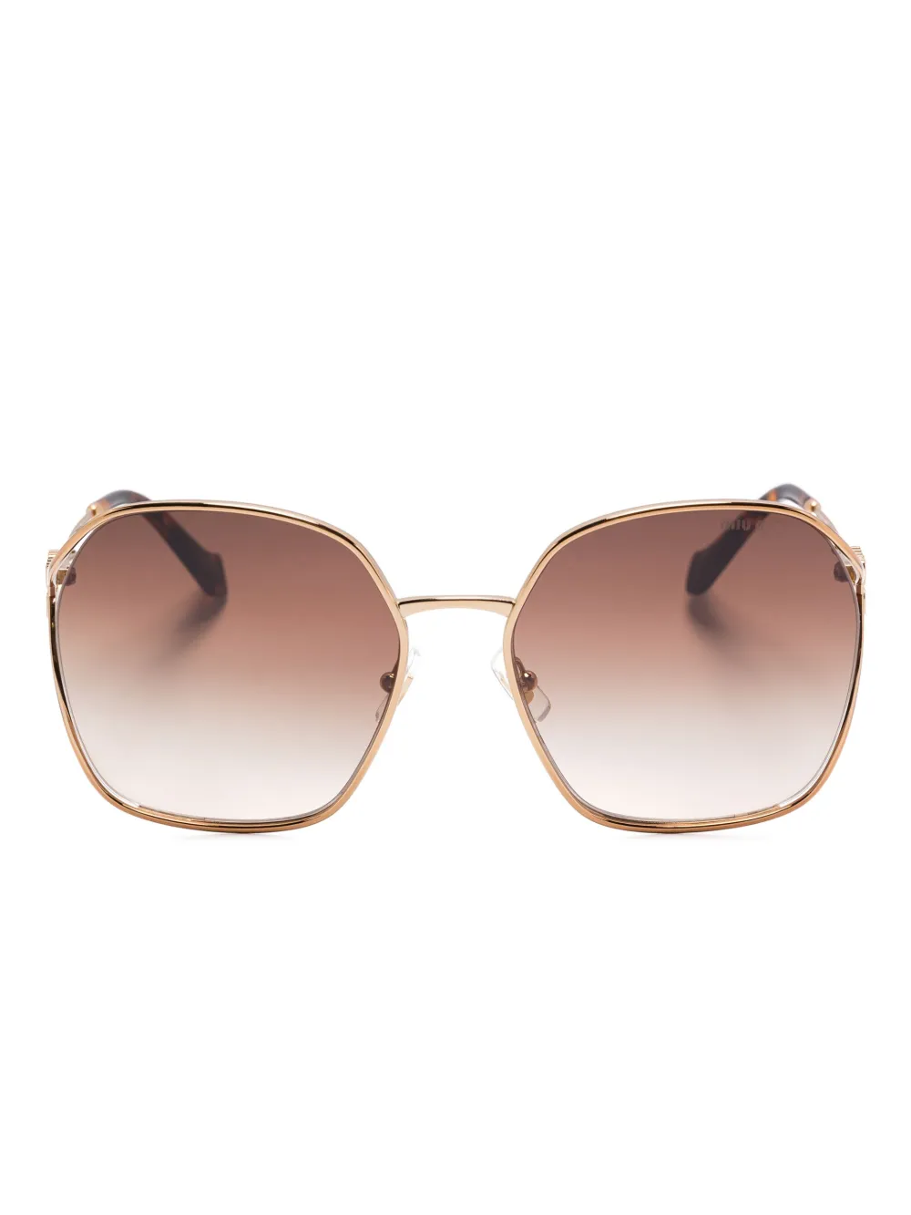 Miu Miu Eyewear square-frame sunglasses | Gold | Image 1