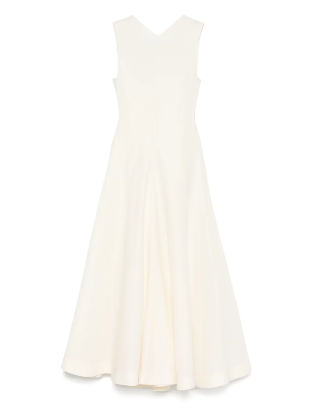 KHAITE Mellie midi-jurk Beige