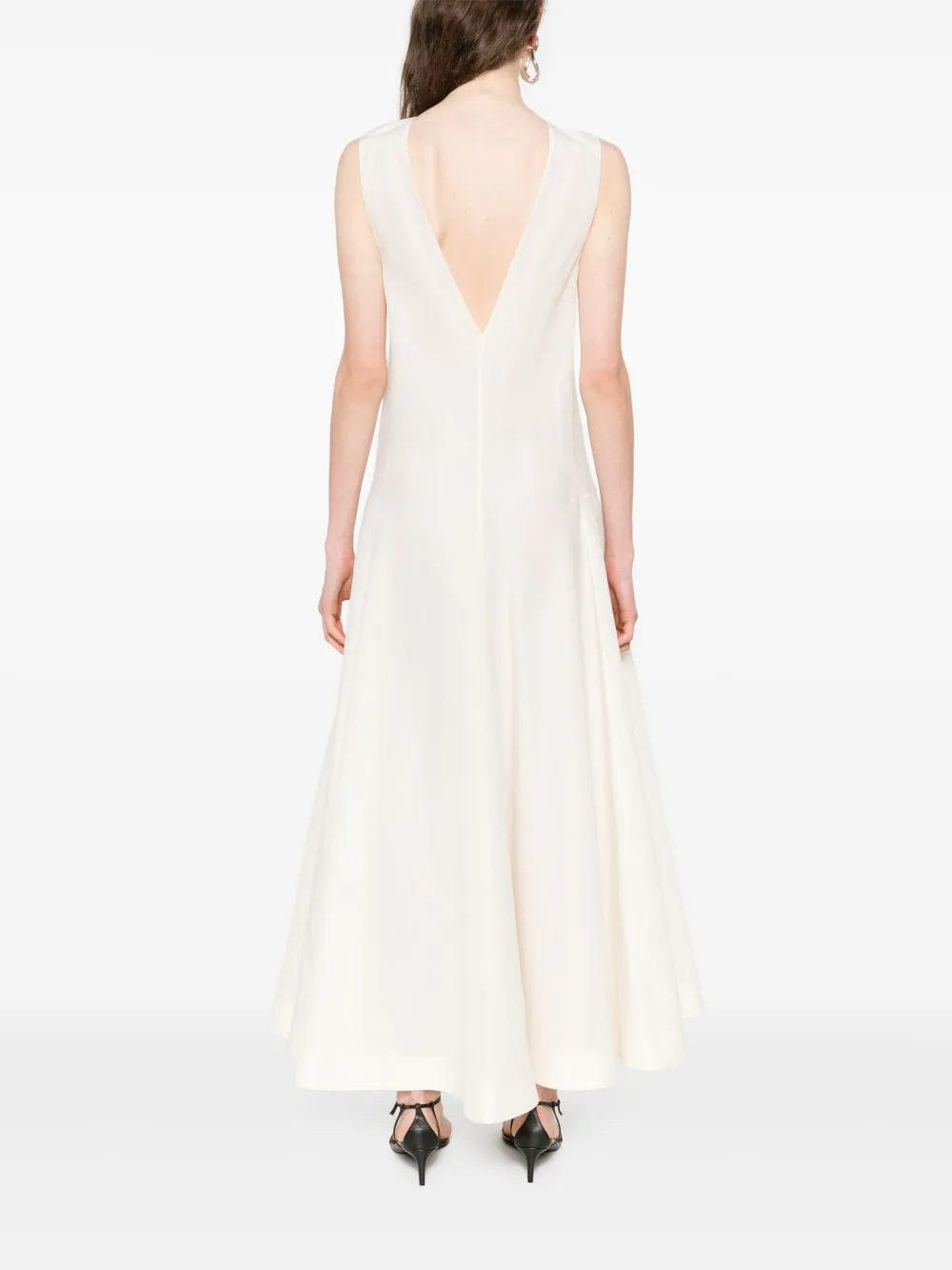 KHAITE Mellie midi-jurk Beige