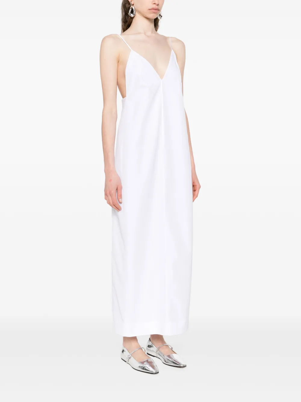 KHAITE Tulula midi-jurk Wit