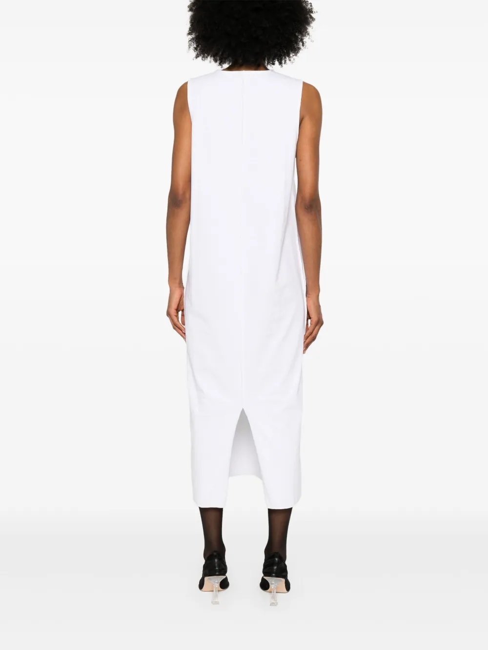 KHAITE Hal midi-jurk Wit