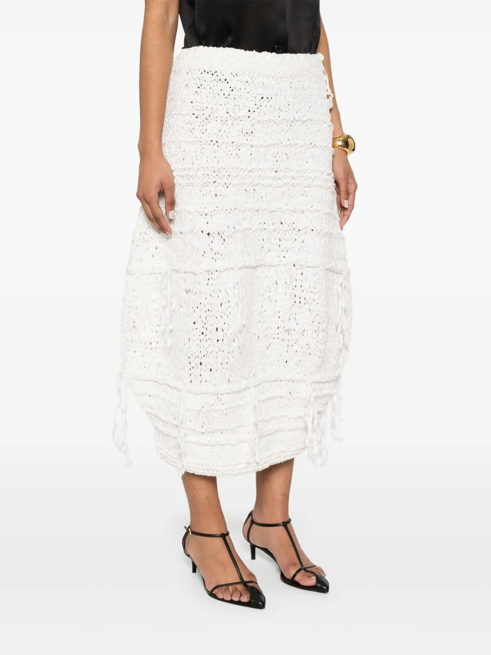 KHAITE Inna midi-rok Wit