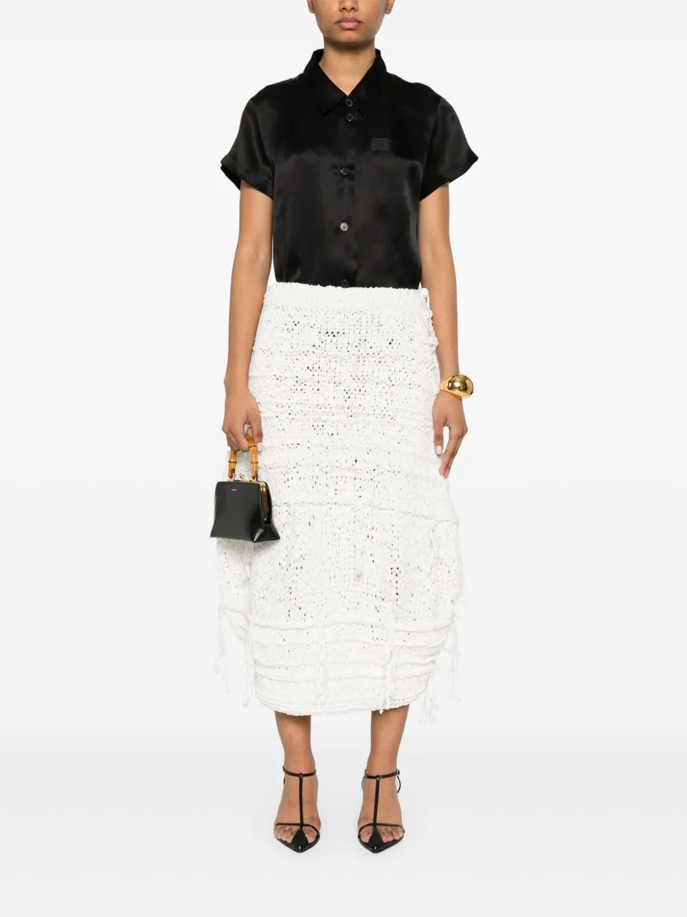 KHAITE Inna midi-rok - Wit