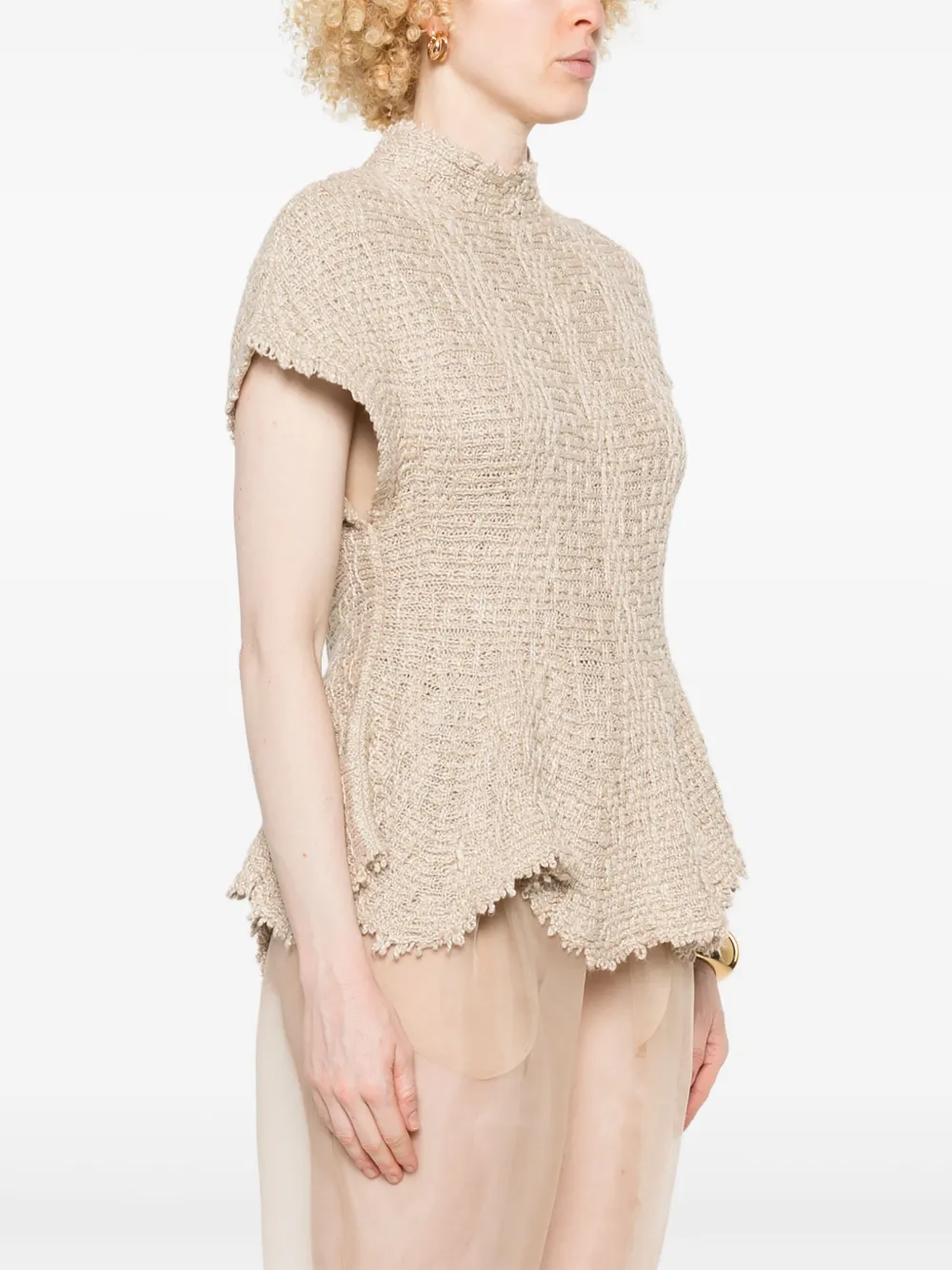 KHAITE Gebreide top Beige