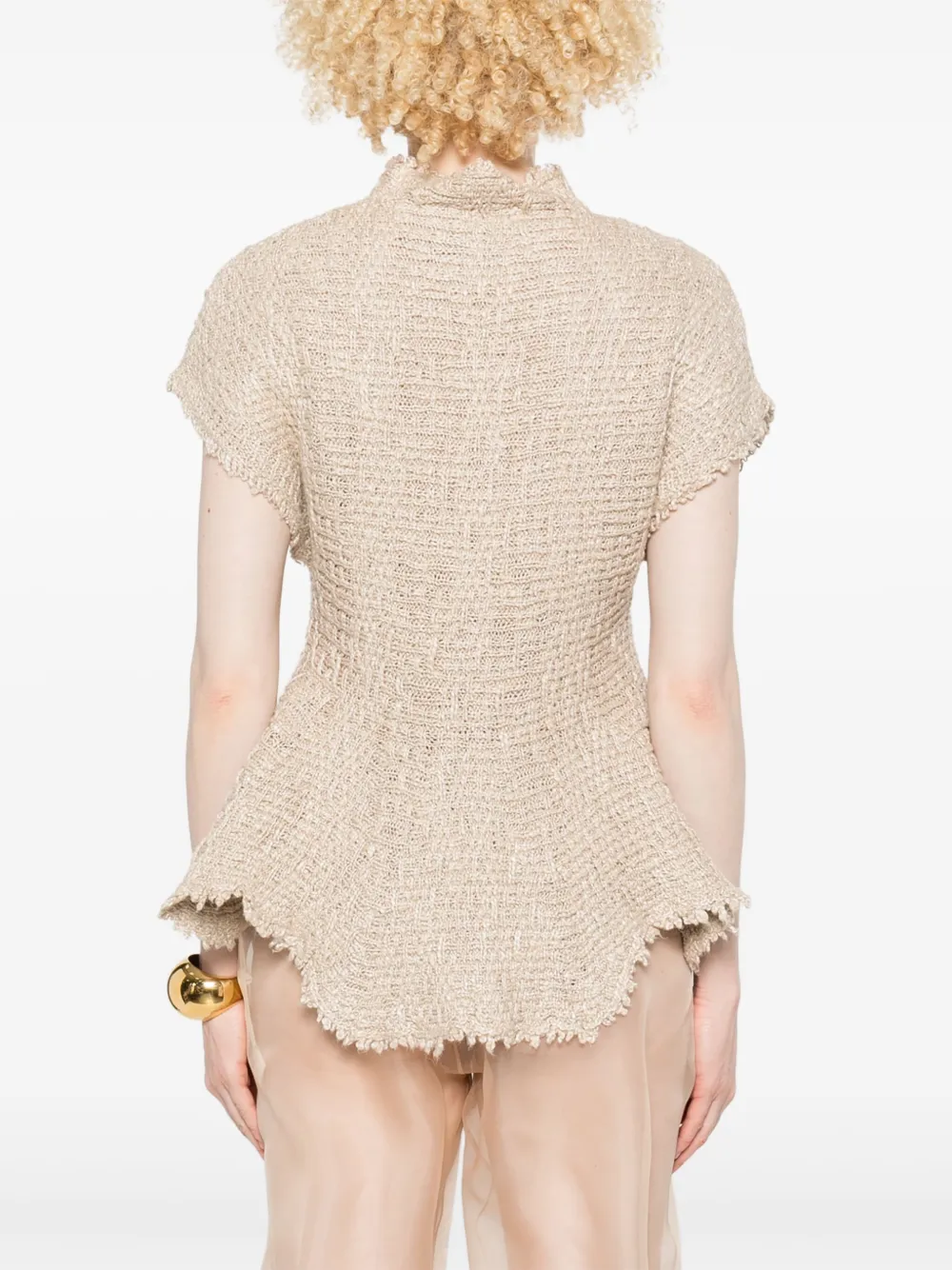 KHAITE Gebreide top Beige