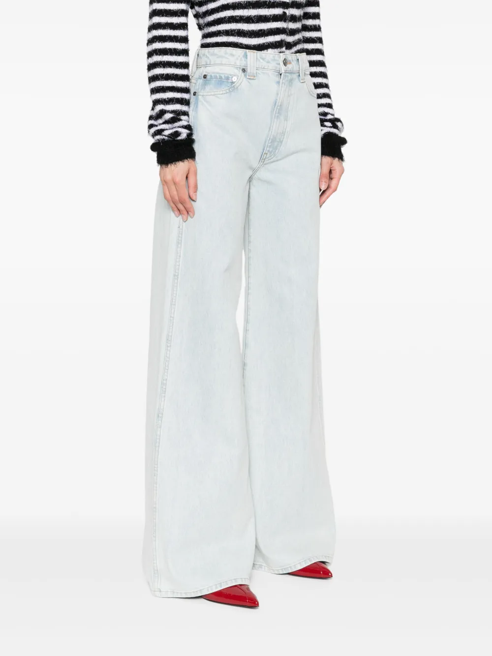 KHAITE Dane jeans Blauw