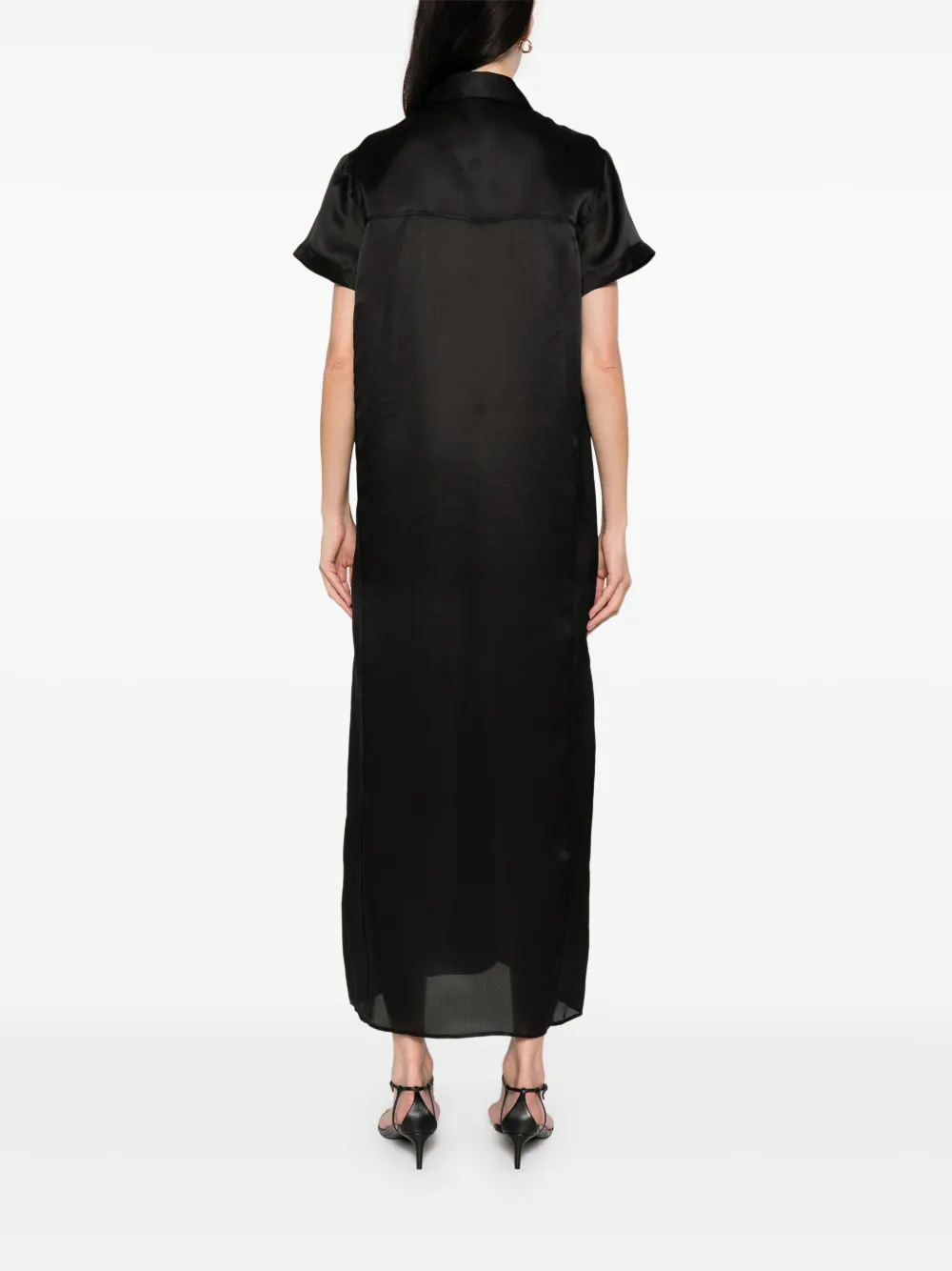 KHAITE Effy midi-jurk Zwart