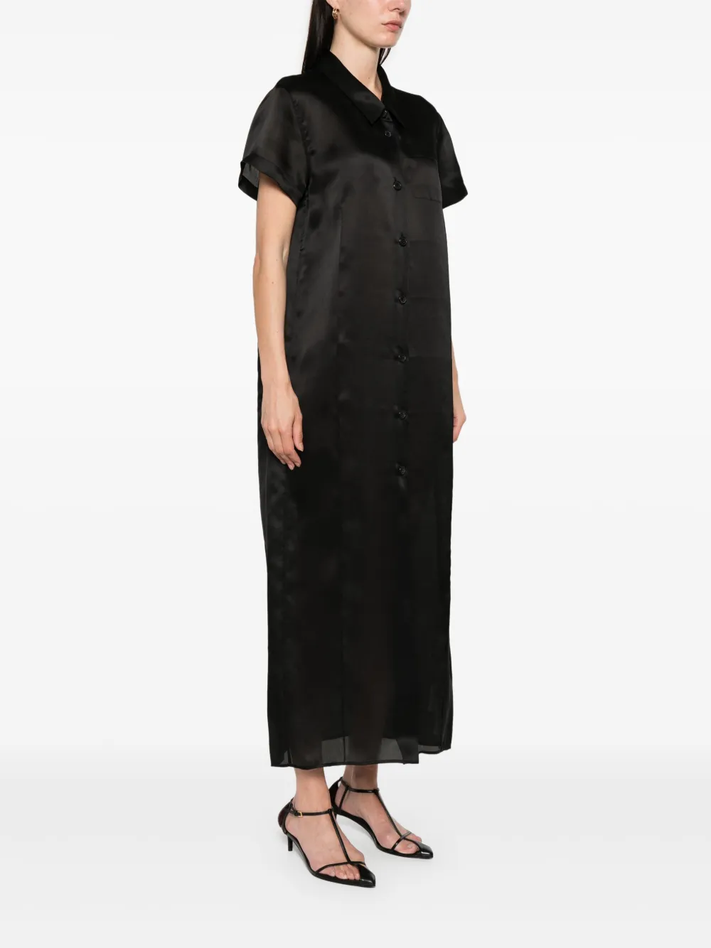 KHAITE Effy midi-jurk Zwart