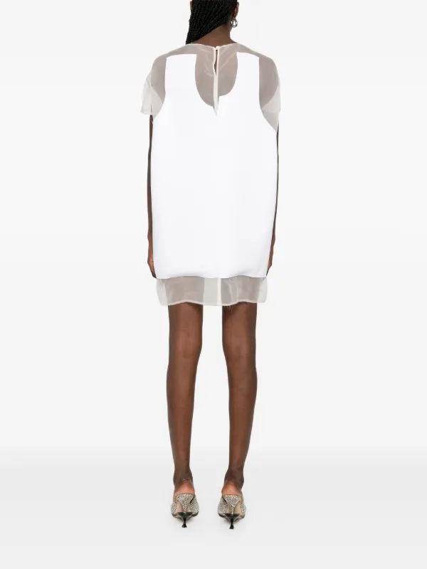 KHAITE Winona Mini Dress | White | FARFETCH PT