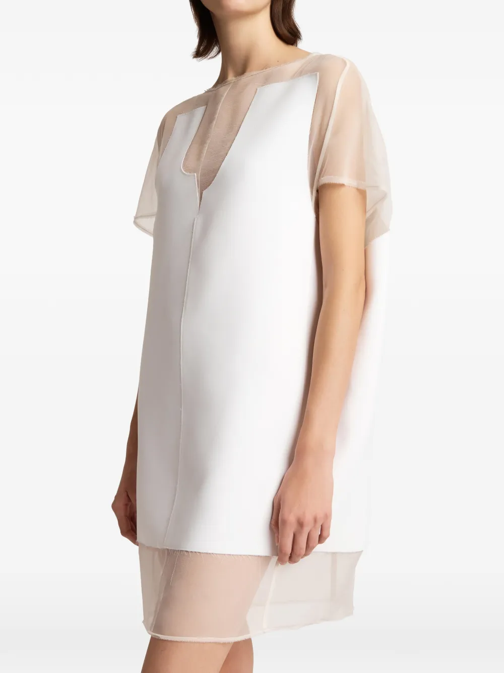 Khaite Winona Mini Dress in White, view 5