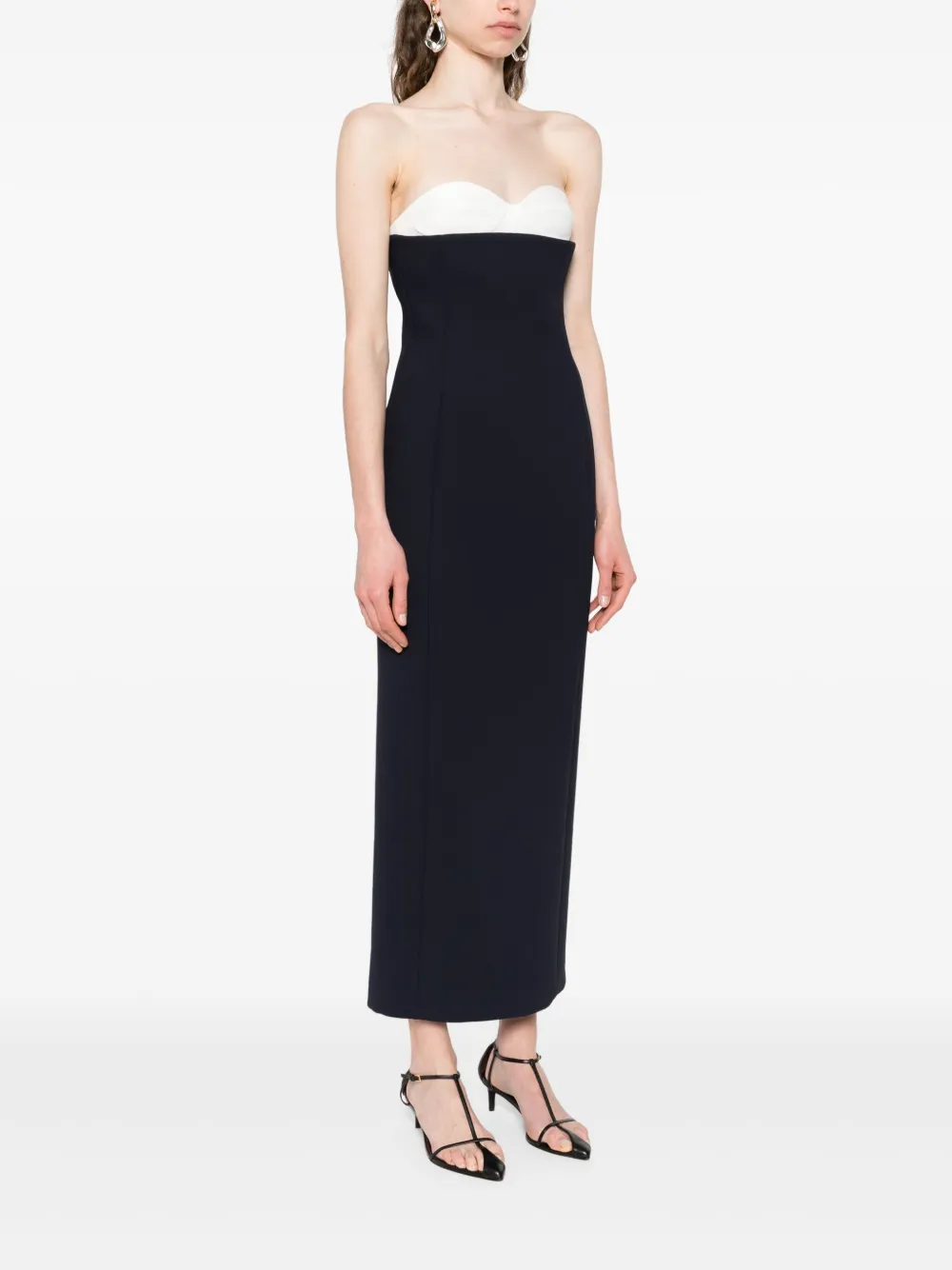 KHAITE Yael maxi-jurk Blauw