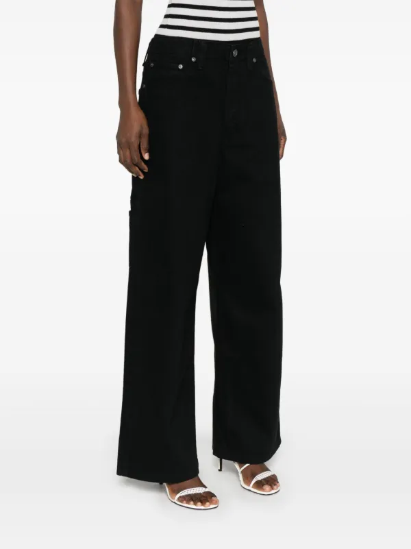 VIP【関税送料無料】希少 KHAITE BLACK COTTON JEANS KHAITE Danielle straight-leg Jeans | Black | FARFETCH
