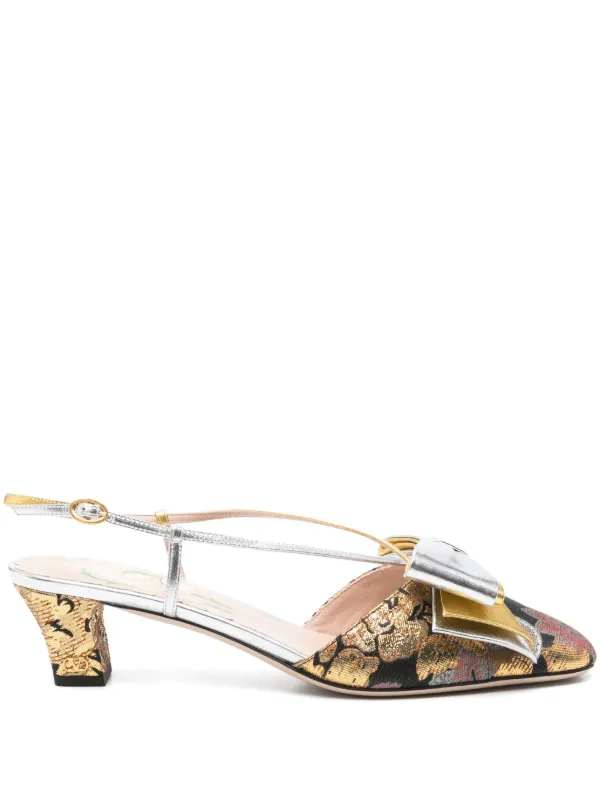 Valentino Garavani ボウワウ 45mm パンプス | シルバートーン Valentino Garavani ボウワウ 45mm パンプス | シルバートーン