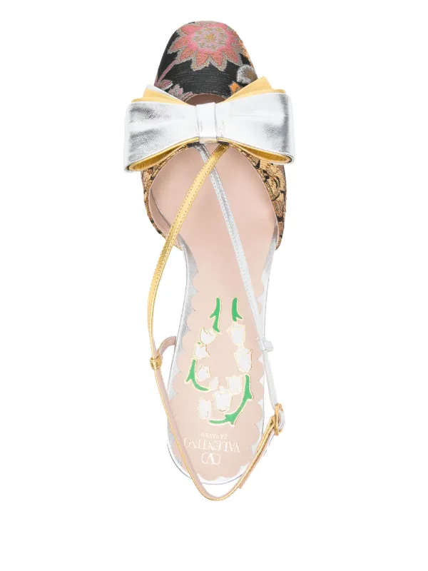 Valentino Garavani ボウワウ 45mm パンプス | シルバートーン