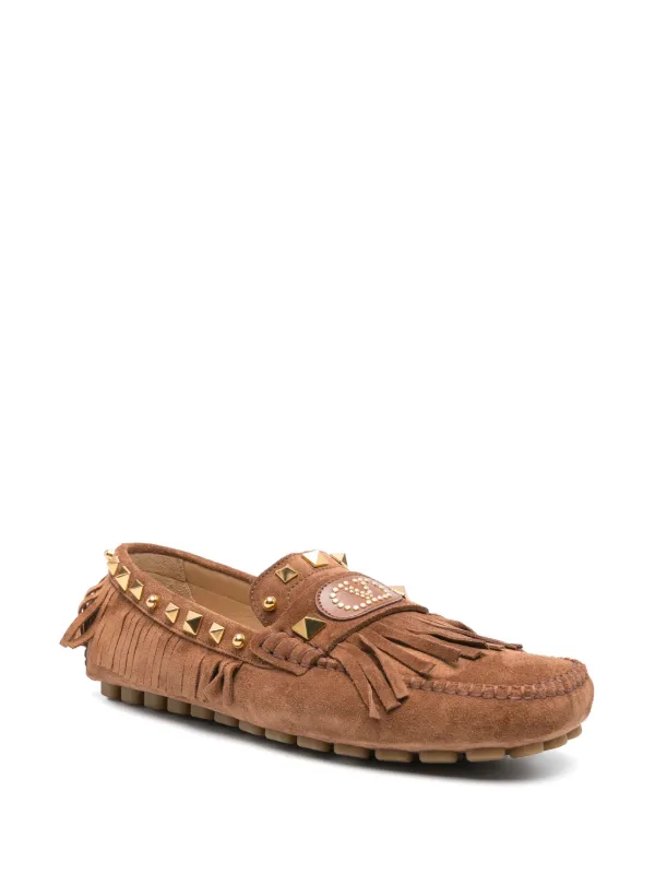 Valentino Garavani ロックスタッズ ローファー | ブラウン