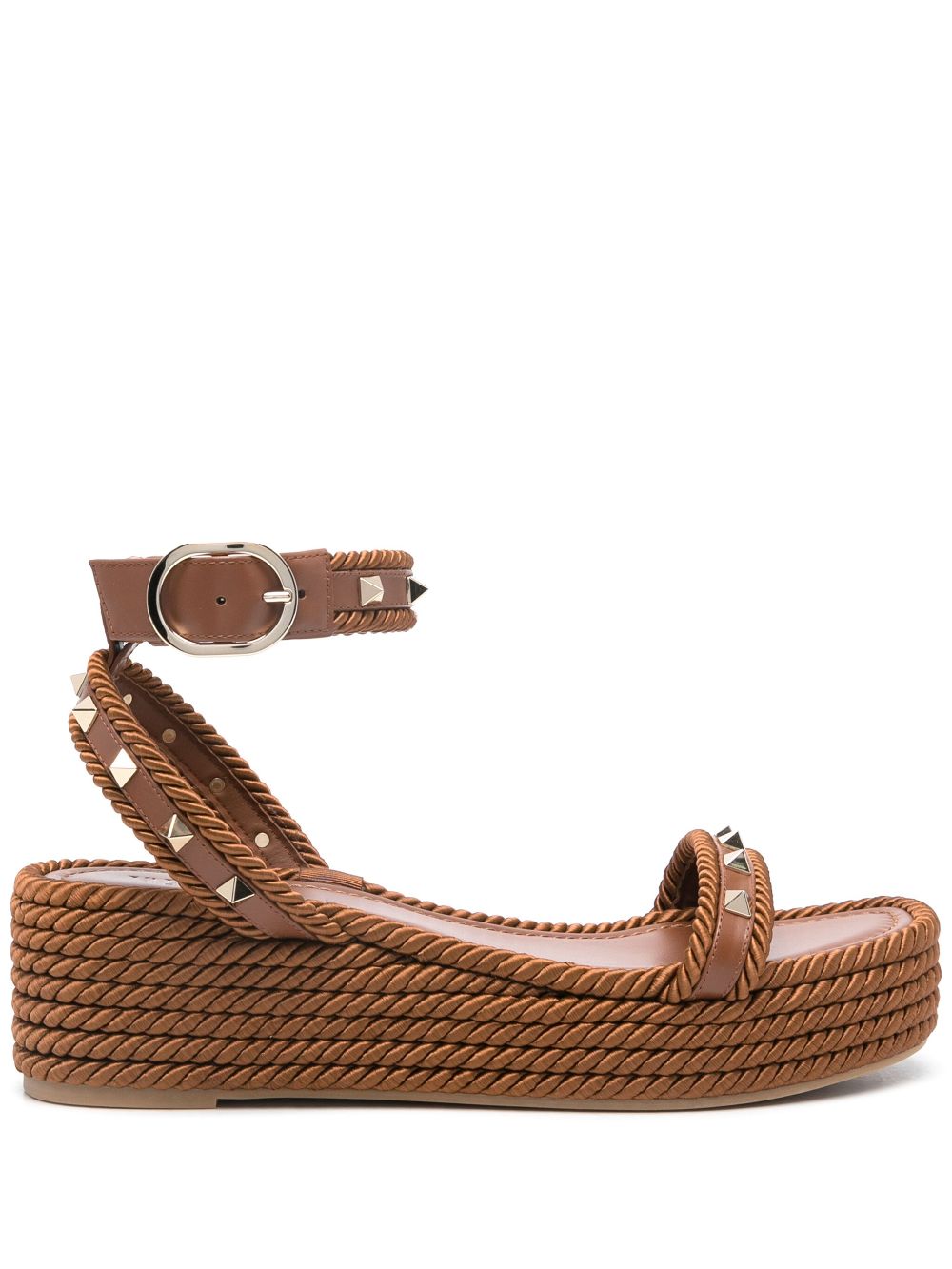 Valentino Garavani 45 mm Rockstud espadrilles Bruin