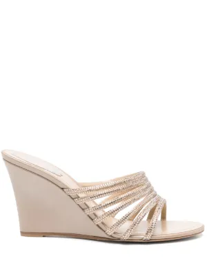 Jimmy Choo フリンジ サンダル | ニュートラル | FARFETCH JP