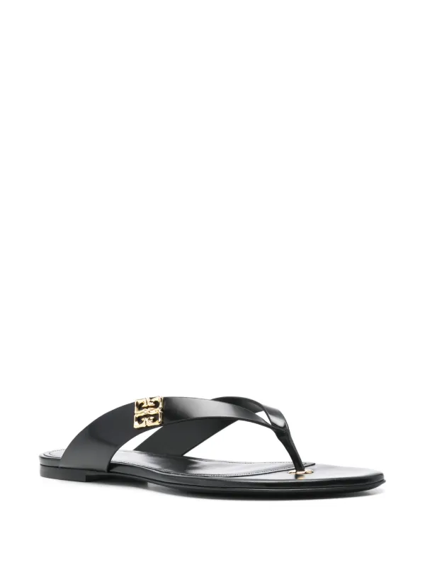 【関税＆送料込み】Givenchy 4G Flip Flop Sandals Givenchy | 4G black flat sandals | Savannahs