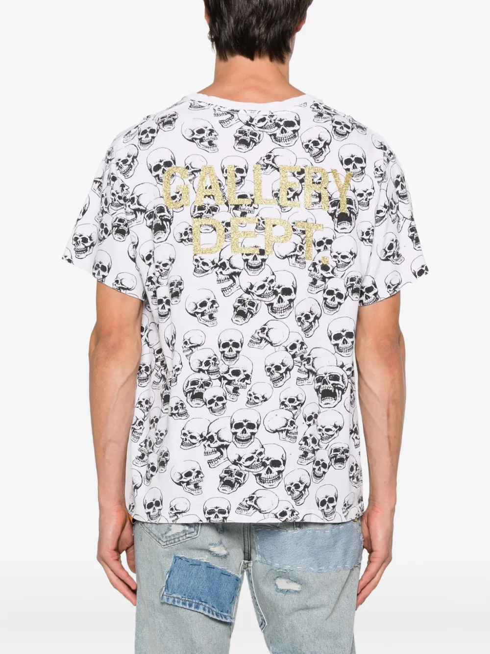 GALLERY DEPT. T-shirt met doodskopprint Wit