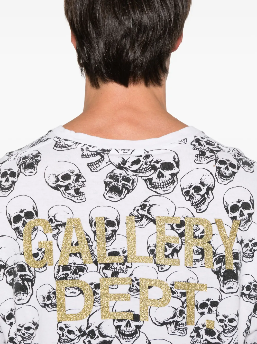GALLERY DEPT. T-shirt met doodskopprint Wit
