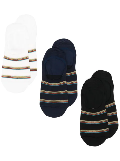 Paul Smith pack de tres pares de calcetines con motivo de rayas