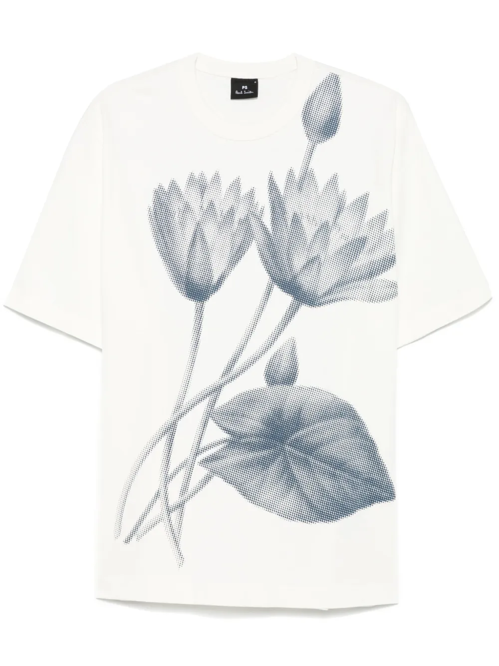 PS Paul Smith Half Tone Floral-print T-shirt | White | Image 1