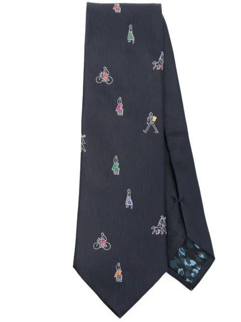 Paul Smith corbata con personas estampadas