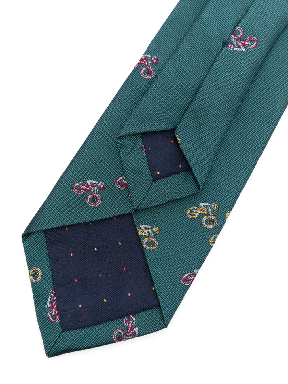 Paul Smith Cyclist Sketch tie - Groen