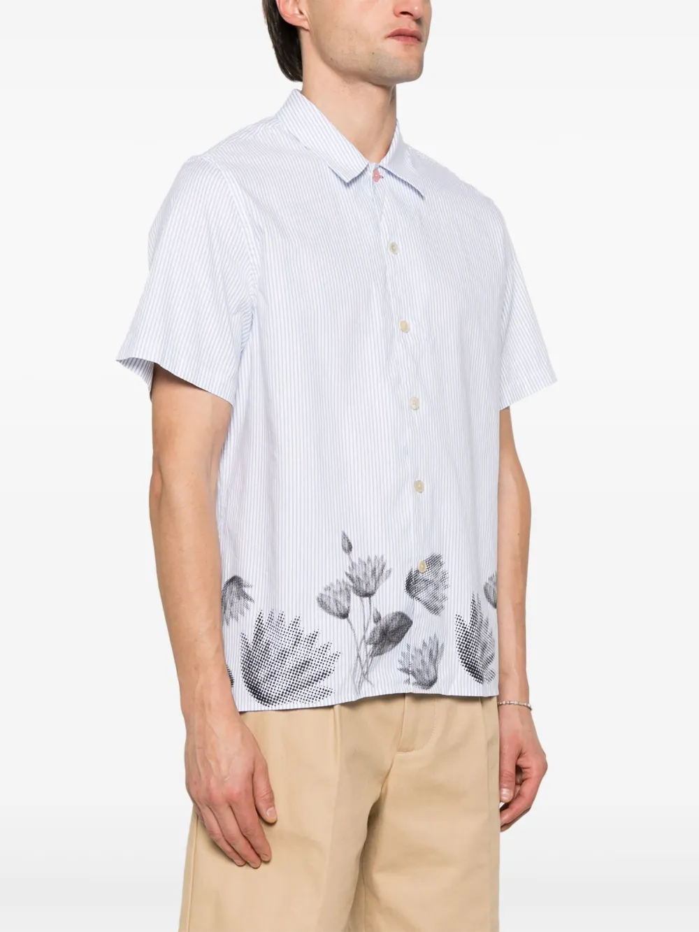 PS Paul Smith Overhemd met bloemenprint Wit