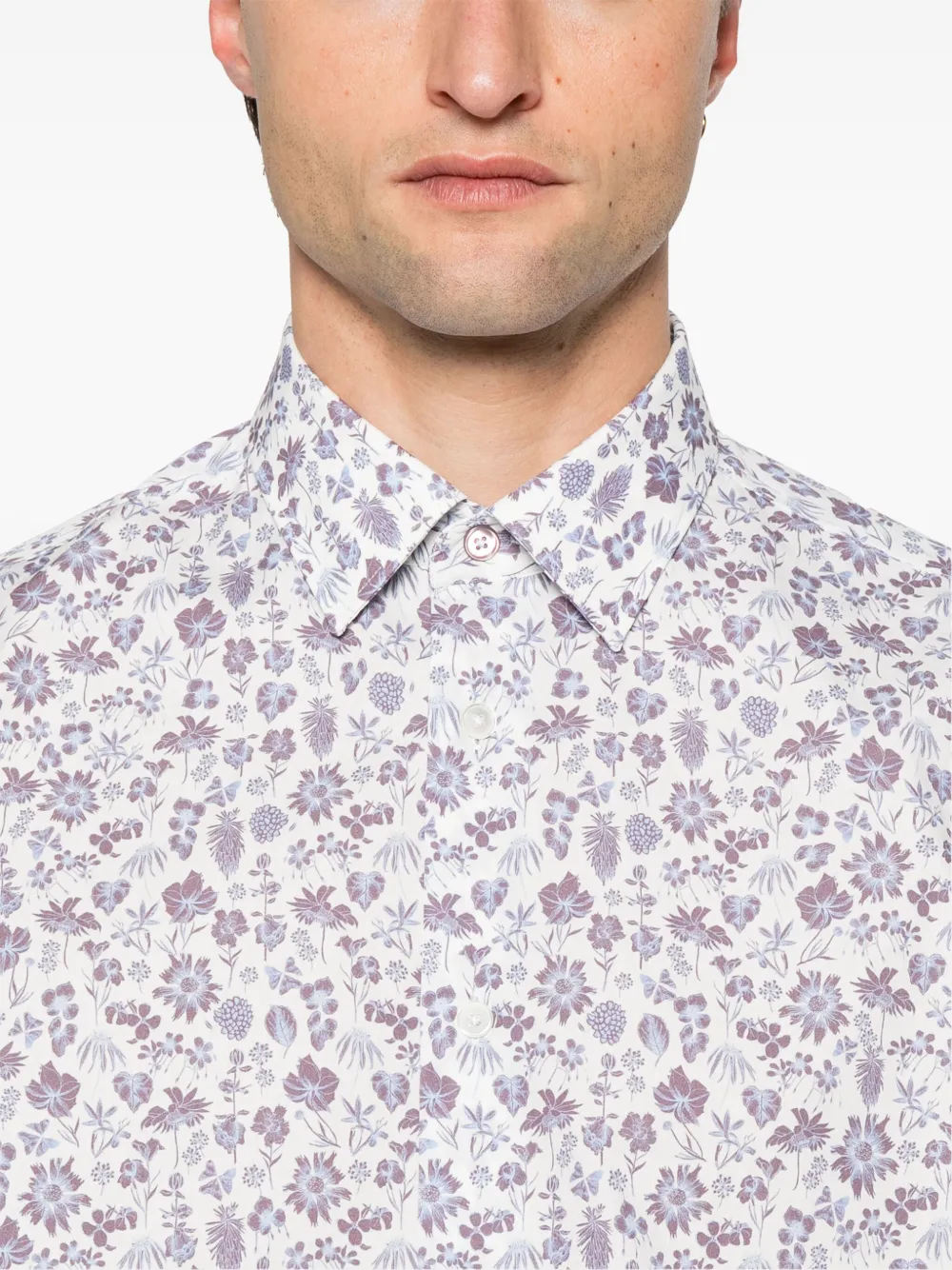 Paul Smith Overhemd met bloemenprint Wit