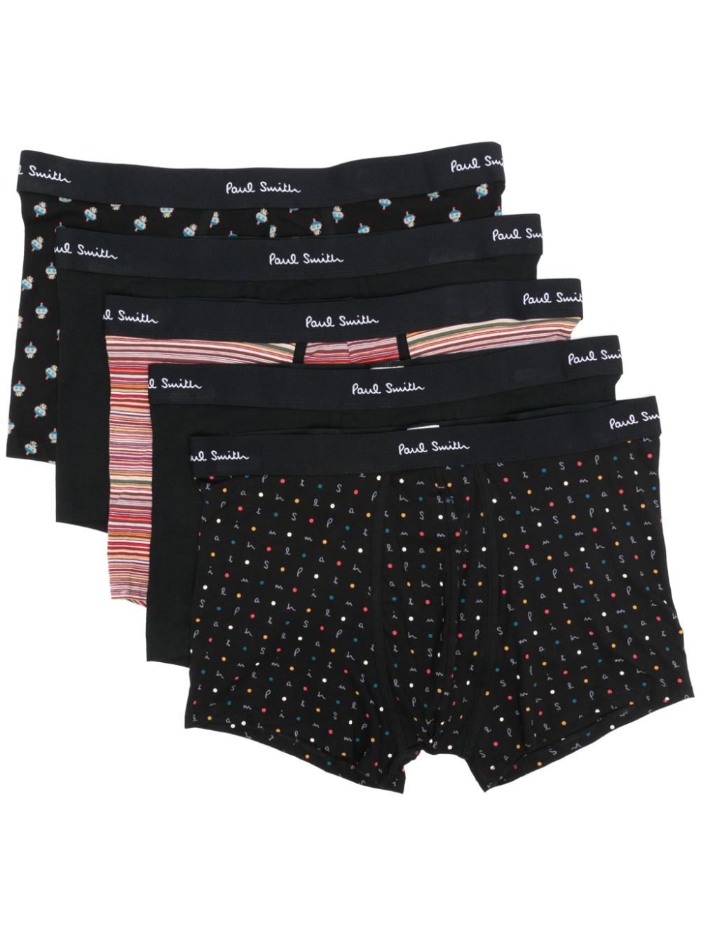 Paul Smith Vijf jersey boxers Zwart