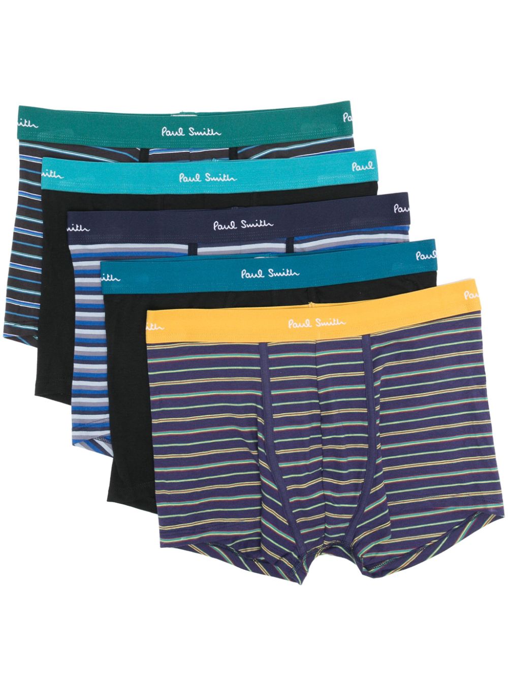 Paul Smith Vijf gestreepte boxershorts Zwart