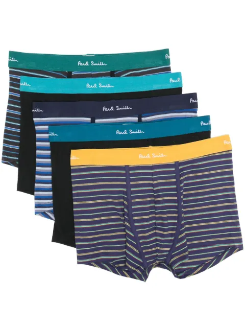 Paul Smith set de  cinco bóxeres con motivo de rayas
