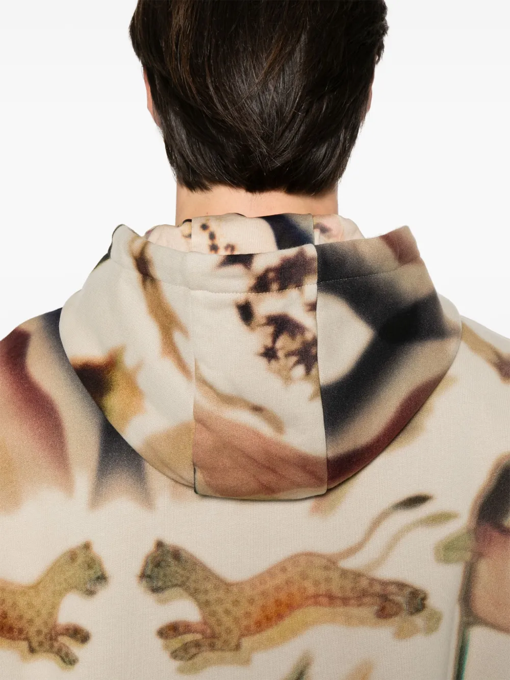 Shop Paul Smith Graphic-print Hoodie In Neutrals