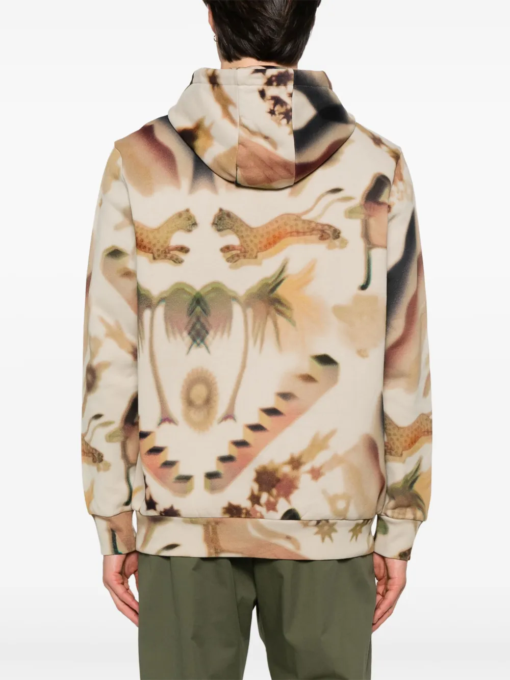 Shop Paul Smith Graphic-print Hoodie In Neutrals