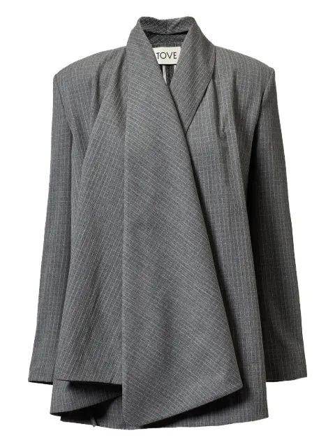 TOVE Ren pinstripe drape jacket