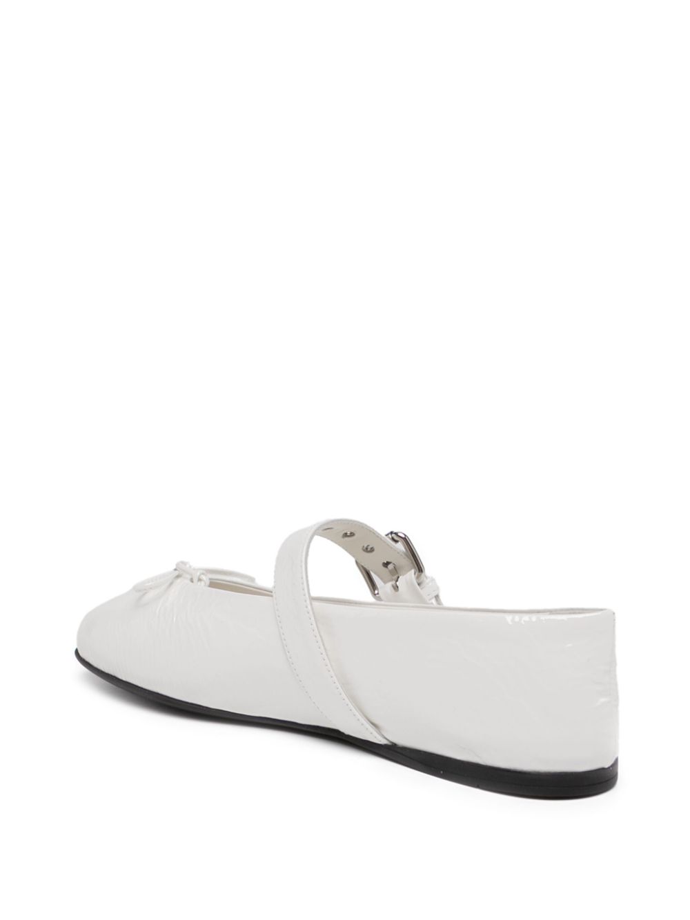 Miu bow detail ballerina shoes White