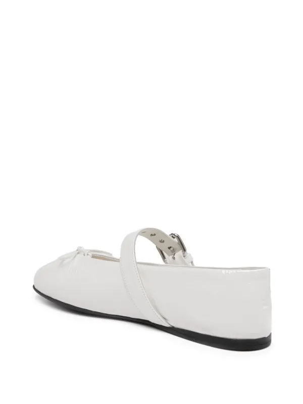 Miu Miu Bow Detail Ballerina Shoes | White | FARFETCH Miu Miu Bow Detail Ballerina Shoes | White | FARFETCH