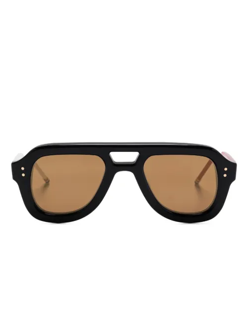 Lunettes de soleil à monture pilote - Thom Browne Eyewear - Modalova