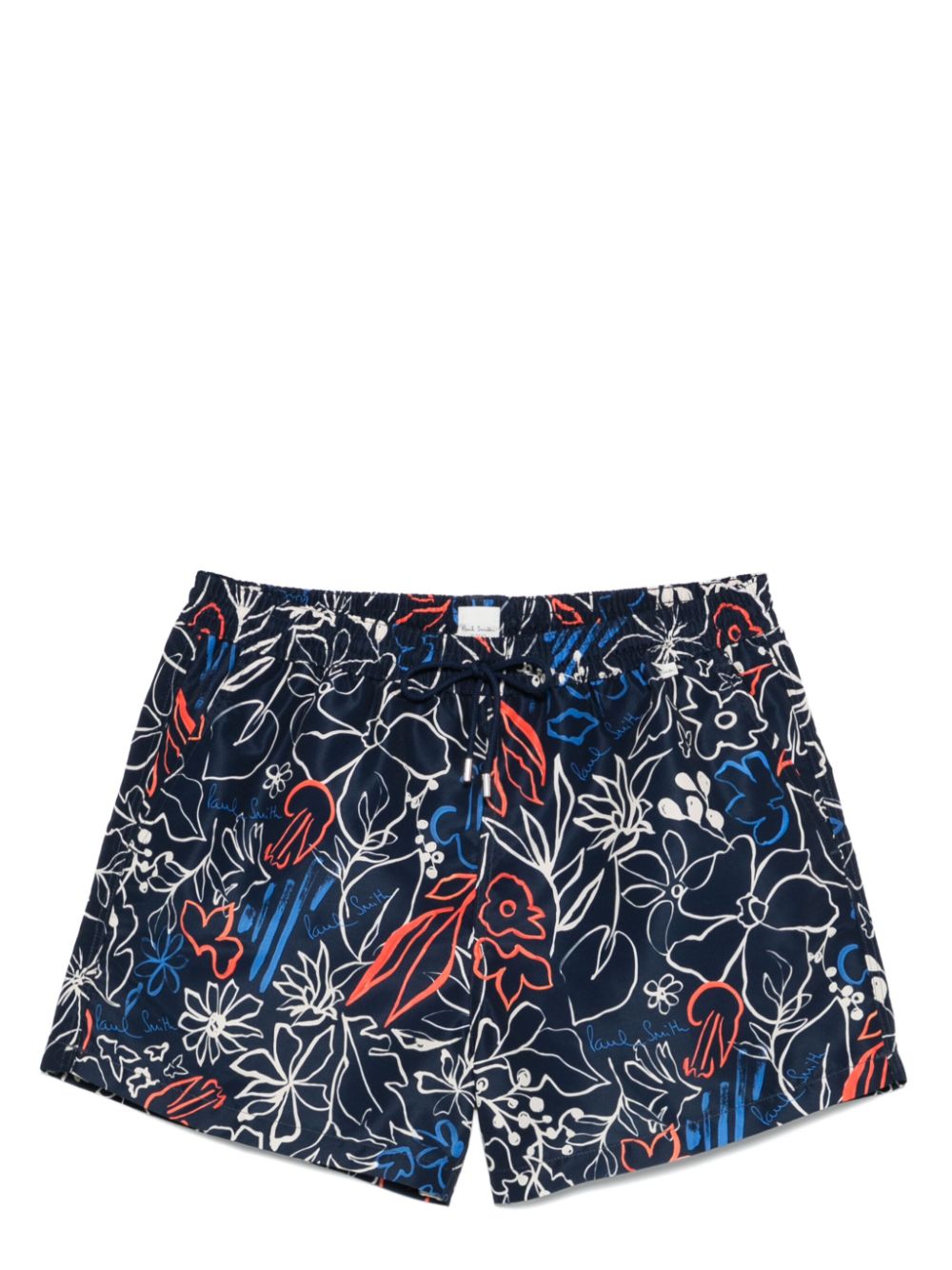 Paul Smith Zwembroek met bloemenprint Blauw