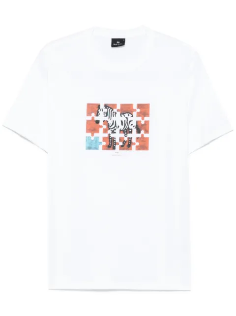PS Paul Smith playera con estampado Zebra Jigsaw