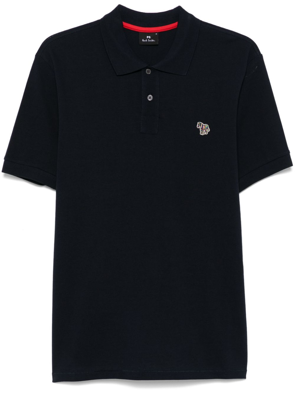 zebra-patch polo shirt