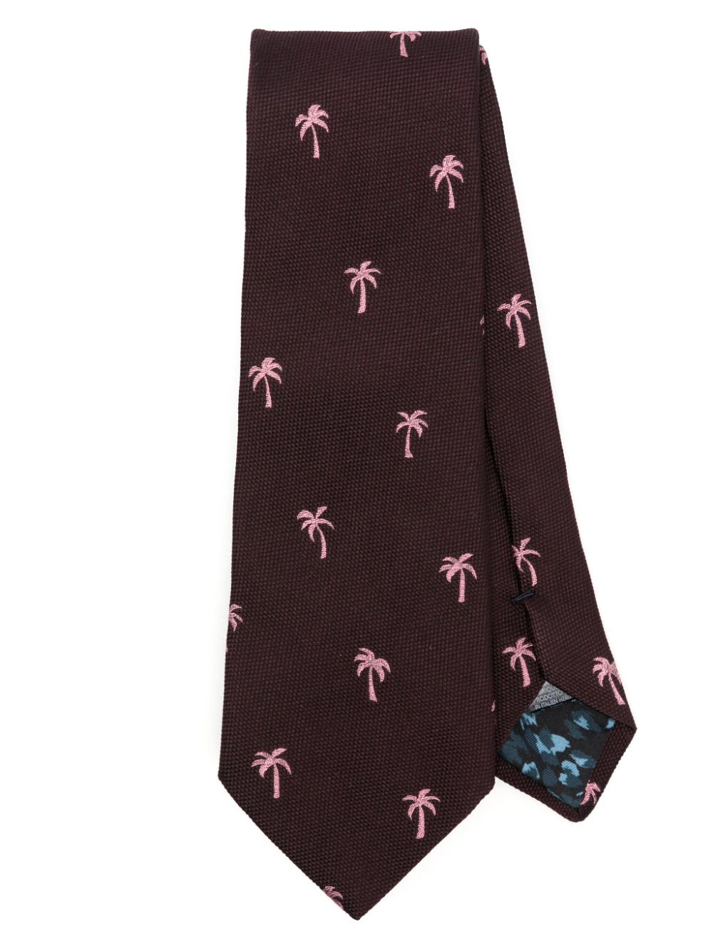 palm trees-embroidered tie