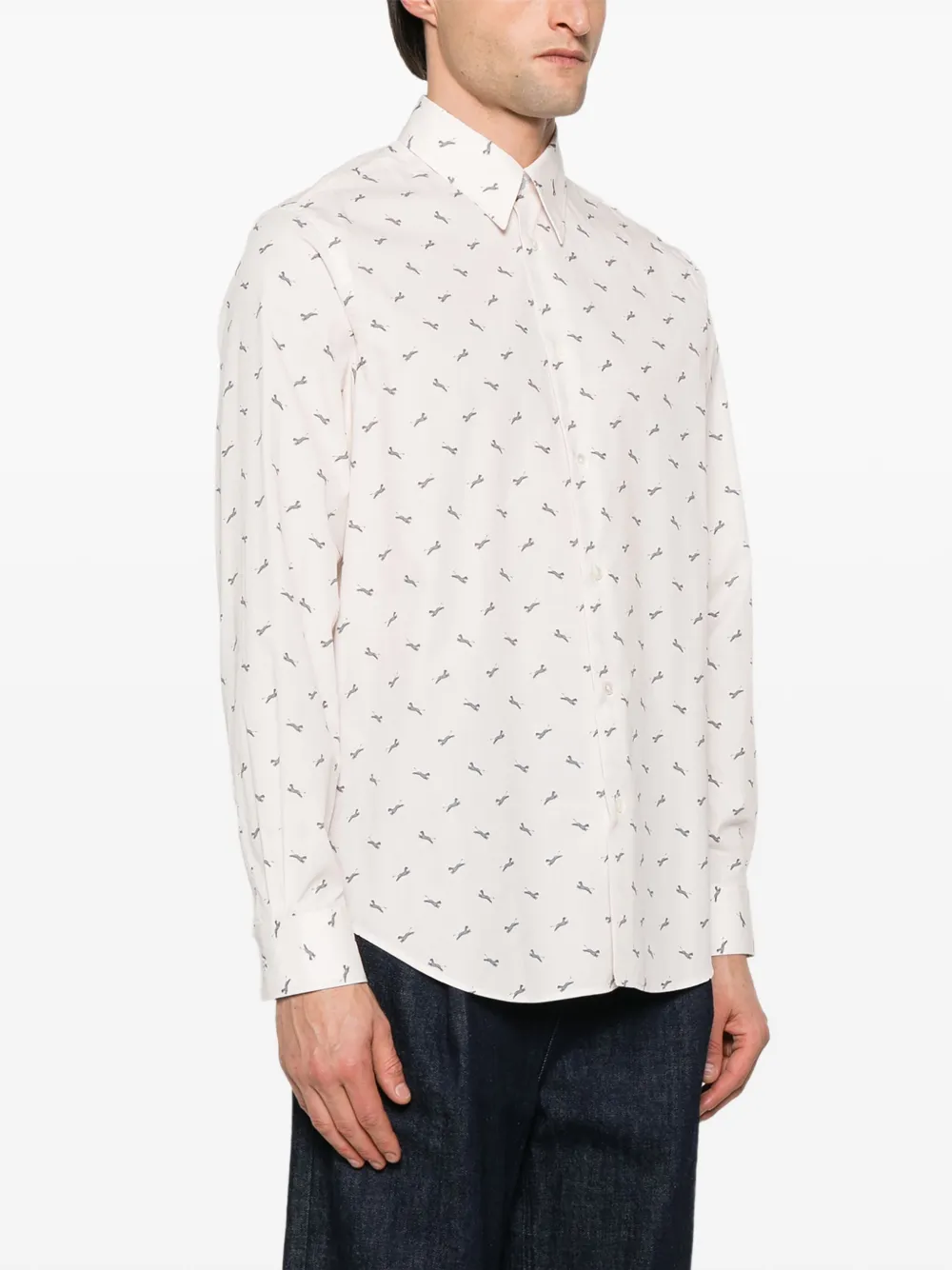 Paul Smith Overhemd met grafische print Beige