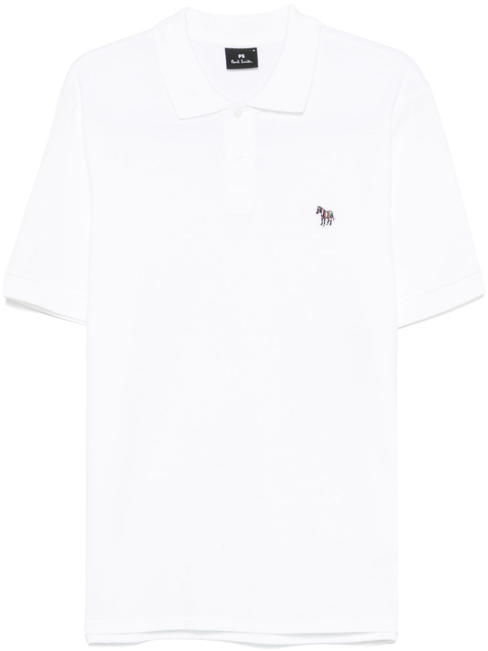 Zebra-patch polo shirt