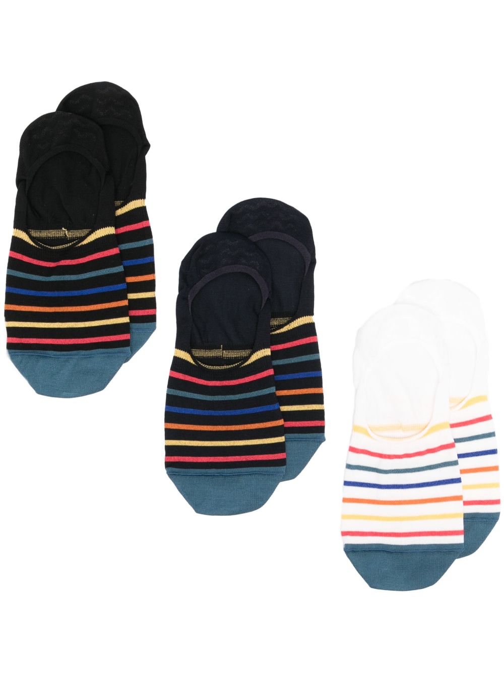 Paul Smith No Show Gilbert socks (pack of three) – Black